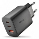 NGS Era 65W Gan Cargador de Pared 2XUSB-C Usb-a