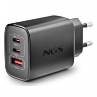 NGS Era 65W Gan Cargador de Pared 2XUSB-C Usb-a