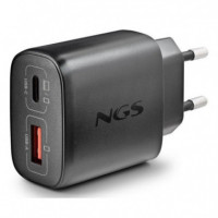 NGS Era Gan 45W - Cargador de Pared Usb-c y Usb-a