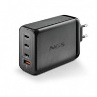 NGS Bud 240W Gan Cargador Multi-puertos Usb-c/usb-a Negro
