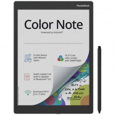 Pocketbook Color Note Pantalla 10.3" a Color, L&aacute;piz Optico, Bluetooth Stormy Sea