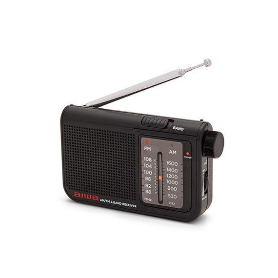 AIWA Radio Portatil Analogica AM/FM RS-55/BK Negro
