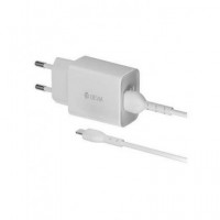 DEVIA Cargador Red 2XUSB + Cable Lightning Iphone Blanco 5V/2.4A