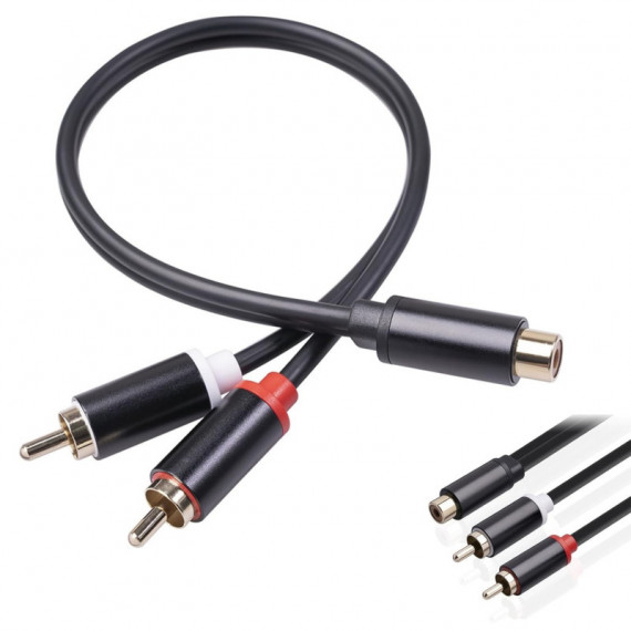 Cable Ultrapix de 3.5mm hembra macho a 2 RCA hembra