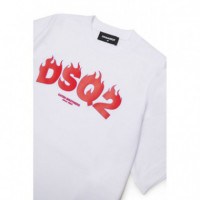 Slouch Fit Camiseta White  DSQUARED2