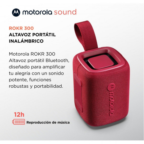 Altavoz Bluetooth Motorola Sound ROKR 300 7W Rojo