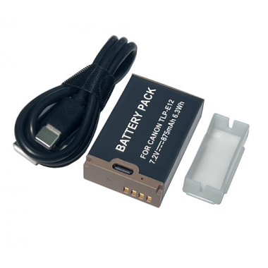 Bater&iacute;a ULTRAPIX TLP-E12 de 875MAH con Cable y Puerto de Carga Usb-c