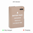 Batería ULTRAPIX TEN-EL14 de 1050MAH con Cable y Puerto Usb-c de Carga