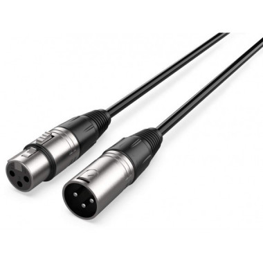 Cable para micr&oacute;fonos XLR hembra a XLR macho 5m