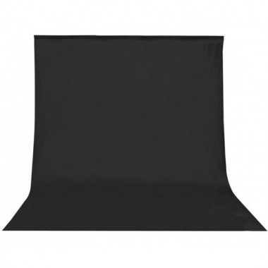 Fondo de tela para kit de estudio negro 3x3,6m