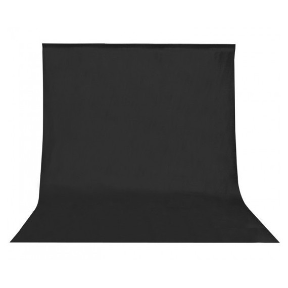 Fondo de tela para kit de estudio negro 3x3,6m