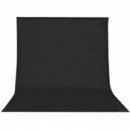 Fondo de tela para kit de estudio negro 3x6m