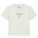 Camiseta con Logo Bordado  GUESS