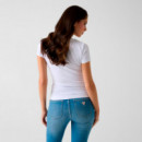 Camiseta con Apliques de Cristal en el Logo  GUESS