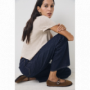 Camisetas Mujer Camiseta ESE O ESE Básica Trendy Taupe