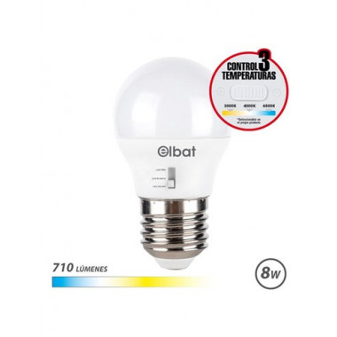 ELBAT Bombilla Led EB0580 8W 710LM 3 Modos Luz Calida/luz Blanca/luz Fria