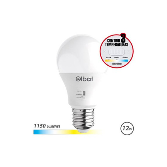 ELBAT Bombilla Led E27 EB0582 1150LM 3 Modos Luz Calida/fria/blanca