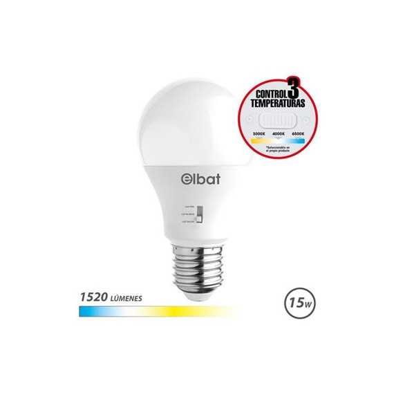ELBAT Bombilla Led E27 EB0583 1520LM 3 Modos Luz Calida/fria/blanca