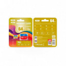 Tarjeta Microsd 64GB Negra con Rojo XO