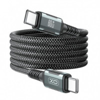 Cable de Datos 60W Tipo C a Tipo C NBQ267 Negro XO