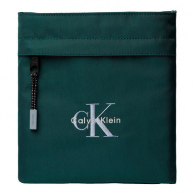 Bolsa Plana de Nailon con Logo Monograma  CALVIN KLEIN