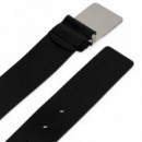 Cinturón de cuero con logotipo