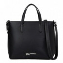 Minibolso Tote con Logotipo Metálico  KARL LAGERFELD JEANS