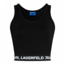 Camiseta sin Mangas con Banda Decorada con Logotipo  KARL LAGERFELD JEANS