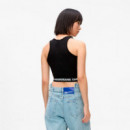 Camiseta sin Mangas con Banda Decorada con Logotipo  KARL LAGERFELD JEANS