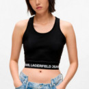Camiseta sin Mangas con Banda Decorada con Logotipo  KARL LAGERFELD JEANS
