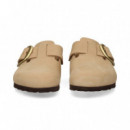 ZUECO HEBILLA BIG NOBUCK BEIGE