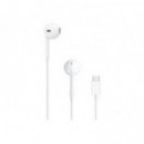 Auriculares Apple Earpods Intraurales Binaurales Micrófono Integrado USB-C Blancos (MTJY3ZM/A)