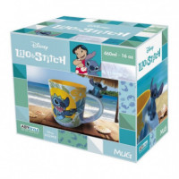 Taza Stitch Hawaiano con Asa 3D Disney 460 Ml  ABY STILE