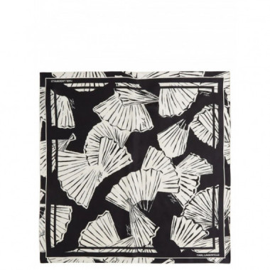 KARL LAGERFELD - K/signature Fan Sm Silk Scarf - 2HF - B1W33023/2HF