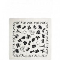 KARL LAGERFELD - K/monogram Jkrd Bl/wh Scarf - 101 - B1W33086/101