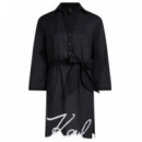 KARL LAGERFELD - Karl Dna Signature Beach Dress - 999 - A2W46075/999