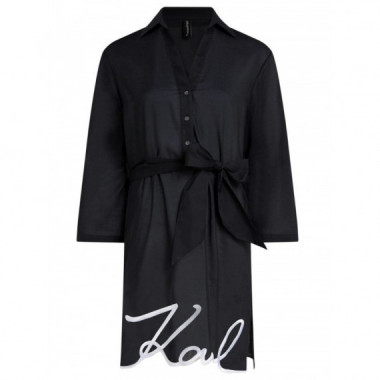 KARL LAGERFELD - Karl Dna Signature Beach Dress - 999 - A2W46075/999