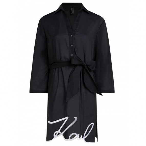 KARL LAGERFELD - Karl Dna Signature Beach Dress - 999 - A2W46075/999