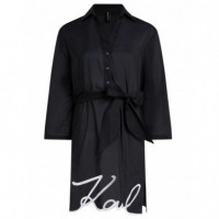 KARL LAGERFELD - Karl Dna Signature Beach Dress - 999 - A2W46075/999