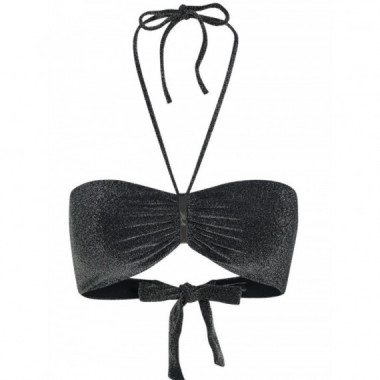 KARL LAGERFELD - Signature Lurex Halter Bandeau - 919 - B1W46014/919