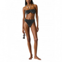 KARL LAGERFELD - Signature Lurex Halter Bandeau - 919 - B1W46014/919