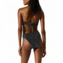 KARL LAGERFELD - Signature Lurex Halter Bandeau - 919 - B1W46014/919