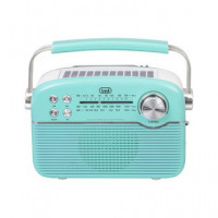 TREVI Radio Retro con Panel Solar/ Radio/usb/aux/bt un Ra 7F50 Bt Verde