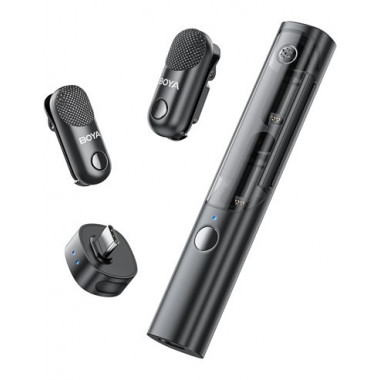 BOYA Microfono Solapa Inalambrico TIpo C con 4 Modos De Uso MAGIC-05 Negro