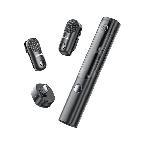 BOYA Microfono Solapa Inalambrico TIpo C con 4 Modos De Uso MAGIC-05 Negro