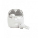 JBL Auricular Bluetooth TUNE FLEX Perfect Fit Blanco Cancelacion de Ruido ,Con Estuche de Carga 32H