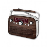 SAMI Radio Vintage Recargable/bt/usb Marron RS-11845