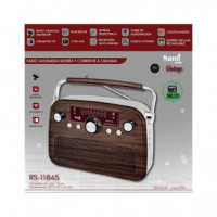 SAMI Radio Vintage Recargable/bt/usb Marron RS-11845
