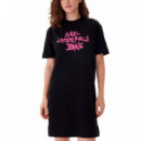 Vestido Camiseta con Estampado de Grafiti  KARL LAGERFELD JEANS