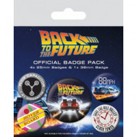 Pack 5 Chapas Delorean Regreso Al Futuro  PYRAMID